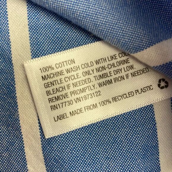 A NEW DAY Women’s Dress Front Button Blue & White Striped Size Small Sleeveless - Picture 4 of 6